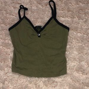 Dark Green Cropped Cami